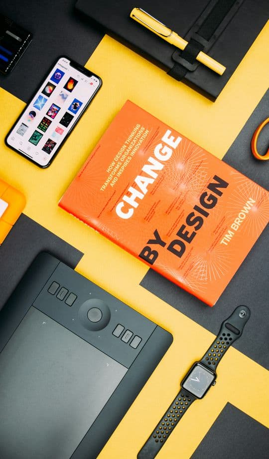 Creative workspace with design tools